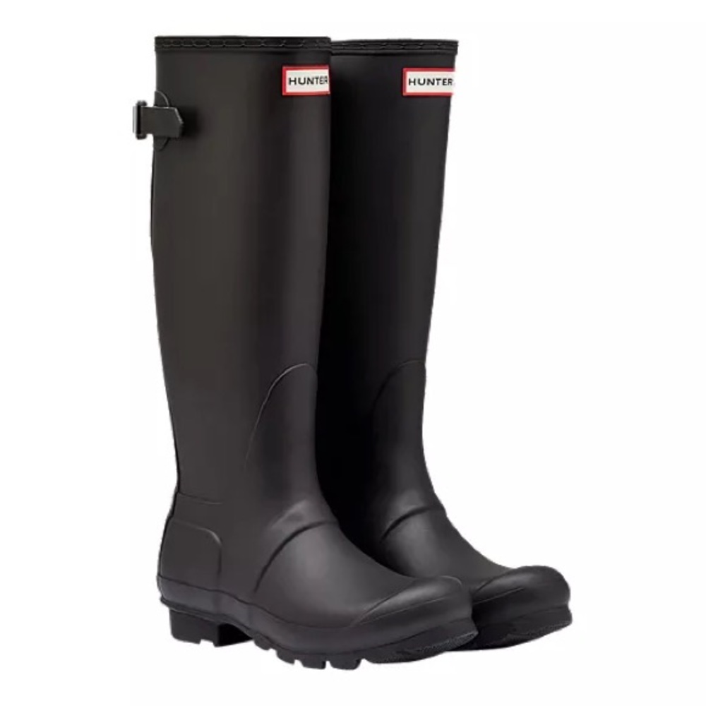 Hunter Women's Orig Back Adjustable Wellington Rubber RainBoot, Tall, Waterproof